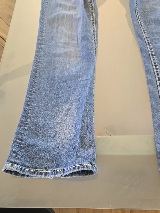 Rock & Roll Denim Light Blue Boot Cut Jeans with Embroidered Pockets - Picture 16 of 16